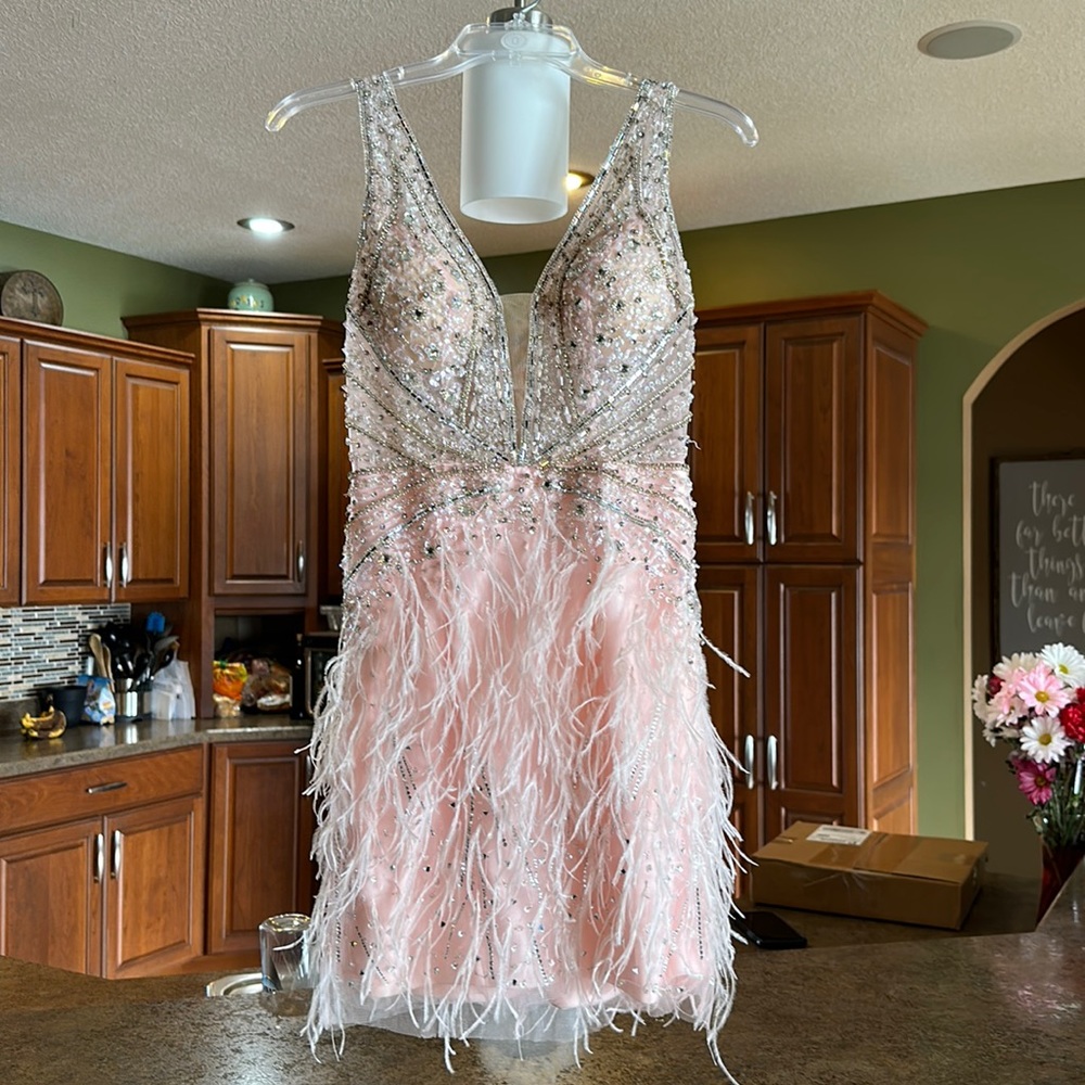 Jovani  prom dress worn one time . Like new purchased from peaches in Chicago